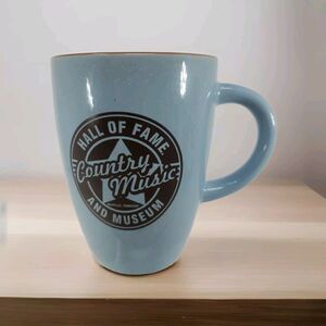 Country Music Hall of Fame Coffee Mug Museum Nashville Tennessee Cup Blue Brown